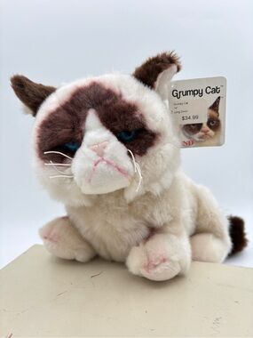 GUND #4048613 GRUMPY CAT 14" Lying Down Plush HAS ALL TAGS